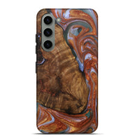 Galaxy S23 Plus Wood+Resin Live Edge Phone Case - Karissa (Teal & Gold, 706550)