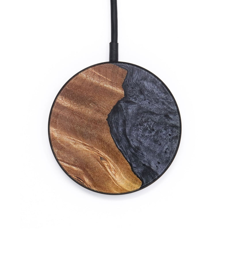Circle Wood+Resin Wireless Charger - Phoebe (Pure Black, 706758)