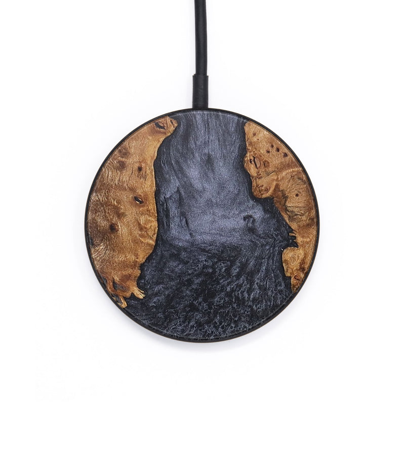 Circle Wood+Resin Wireless Charger - Chuck (Pure Black, 706760)