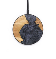 Circle Wood+Resin Wireless Charger - Travis (Pure Black, 706761)