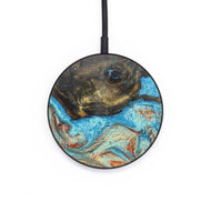 Circle Wood+Resin Wireless Charger - Jared (Teal & Gold, 706787)
