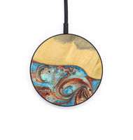Circle Wood+Resin Wireless Charger - Axel (Teal & Gold, 706791)