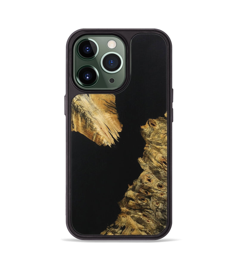 iPhone 13 Pro Wood+Resin Phone Case - Ellie (Pure Black, 707003)