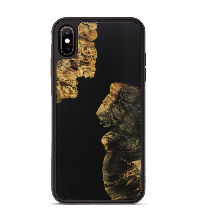 iPhone Xs Max Wood+Resin Phone Case - Baylee (Pure Black, 707014)