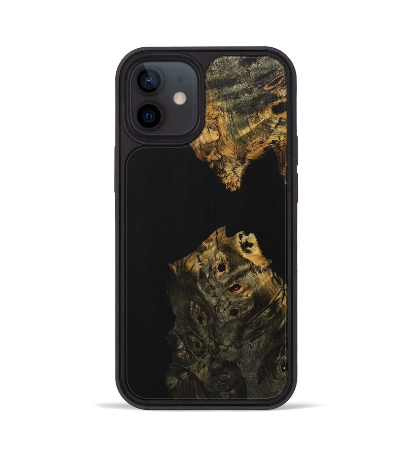 iPhone 12 Wood+Resin Phone Case - Marshall (Pure Black, 707016)