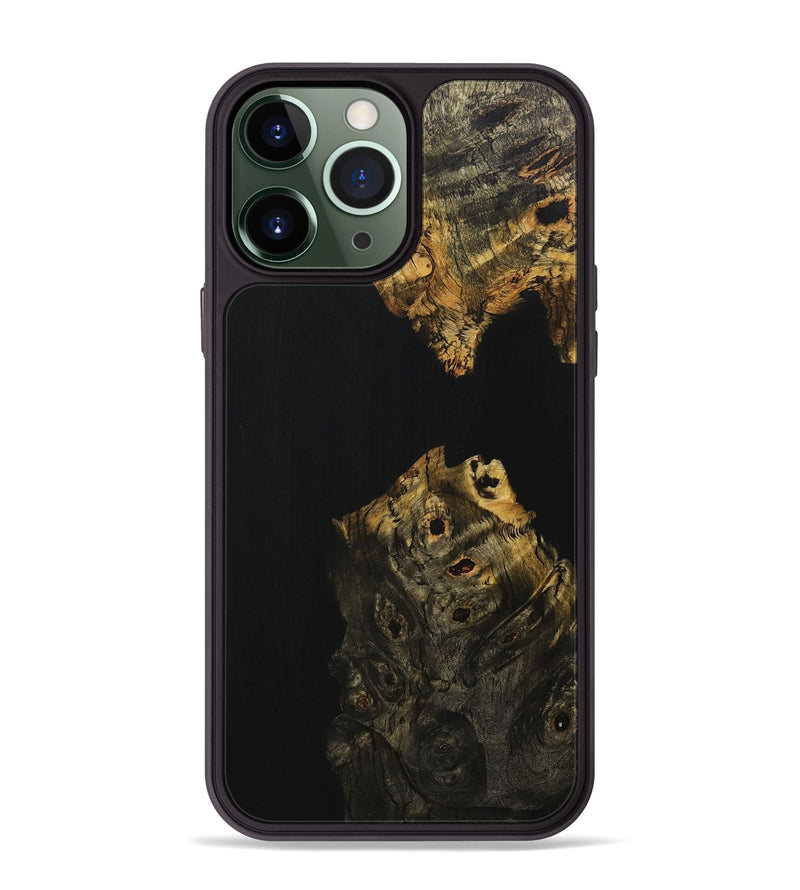 iPhone 13 Pro Max Wood+Resin Phone Case - Marshall (Pure Black, 707016)