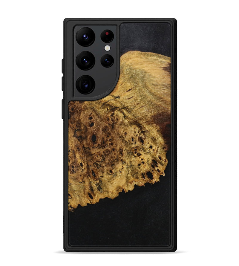 Galaxy S22 Ultra Wood+Resin Phone Case - Kali (Pure Black, 707028)