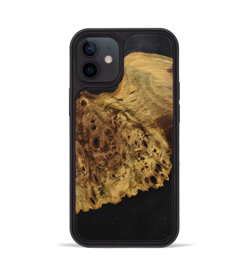 iPhone 12 Wood+Resin Phone Case - Kali (Pure Black, 707028)