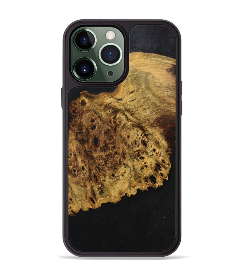 iPhone 13 Pro Max Wood+Resin Phone Case - Kali (Pure Black, 707028)