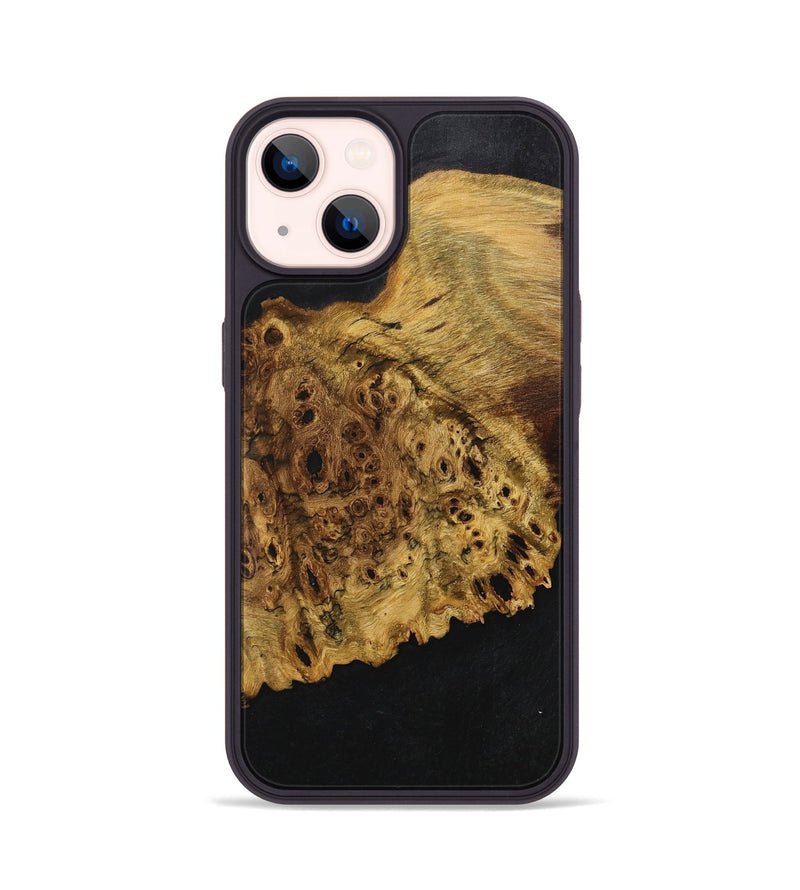 iPhone 14 Wood+Resin Phone Case - Kali (Pure Black, 707028)