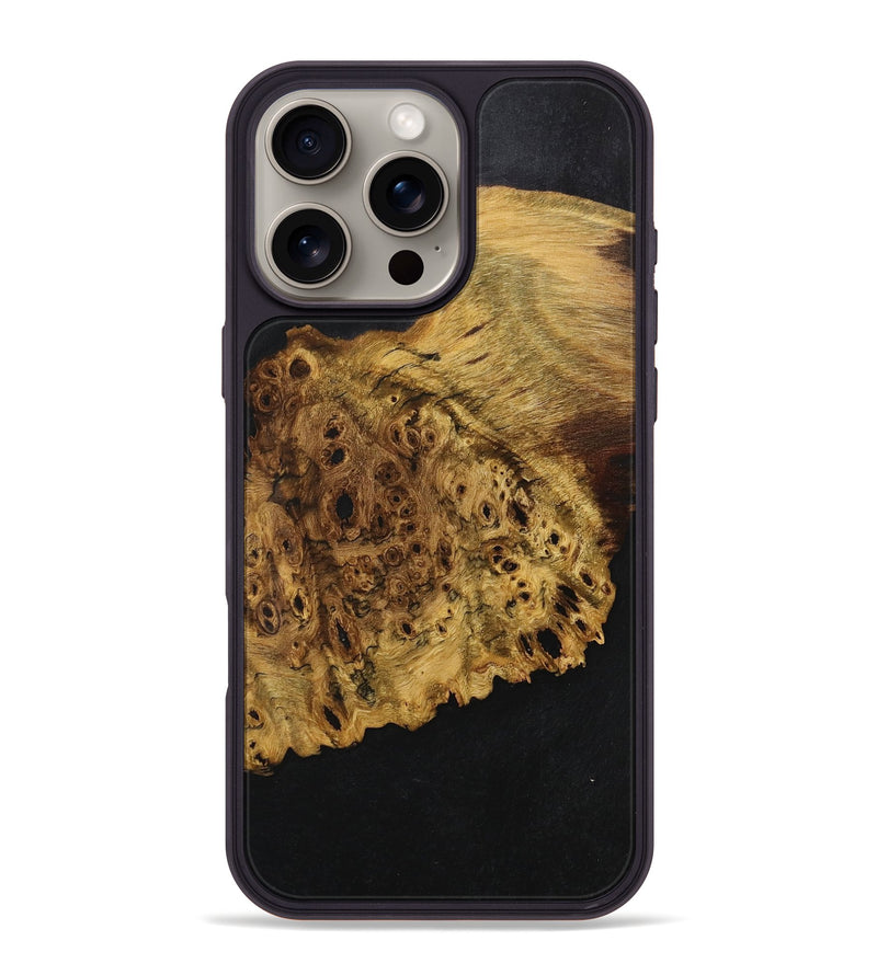 iPhone 16 Pro Max Wood+Resin Phone Case - Kali (Pure Black, 707028)