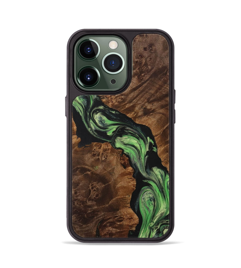 iPhone 13 Pro Wood+Resin Phone Case - Prince (Green, 707199)