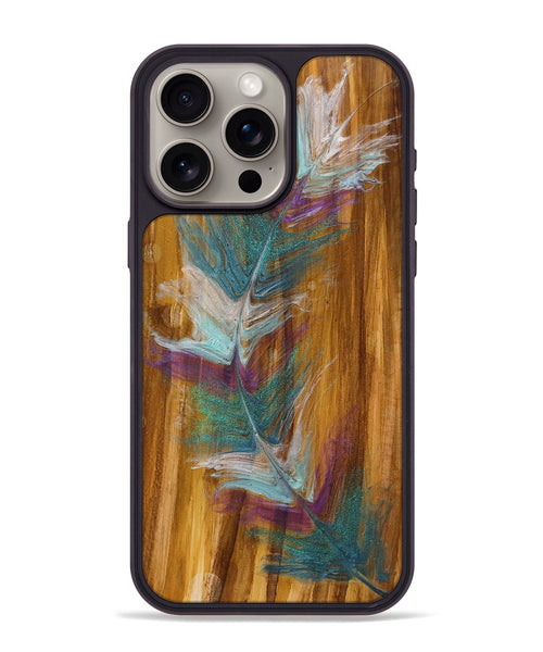 iPhone 15 Pro Max Wood+Resin Phone Case - Juliette (Feather, 707400)