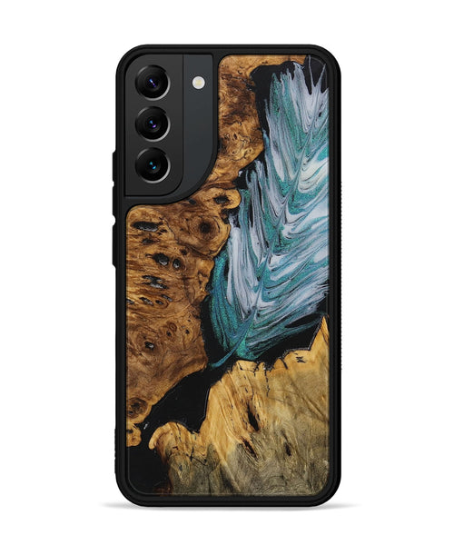 Galaxy S22 Plus Wood+Resin Phone Case - Amber (Feather, 707409)