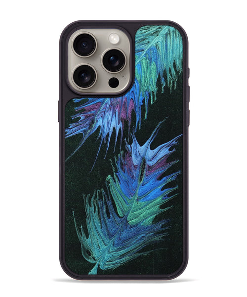 iPhone 15 Pro Max Wood+Resin Phone Case - Makayla (Feather, 707426)