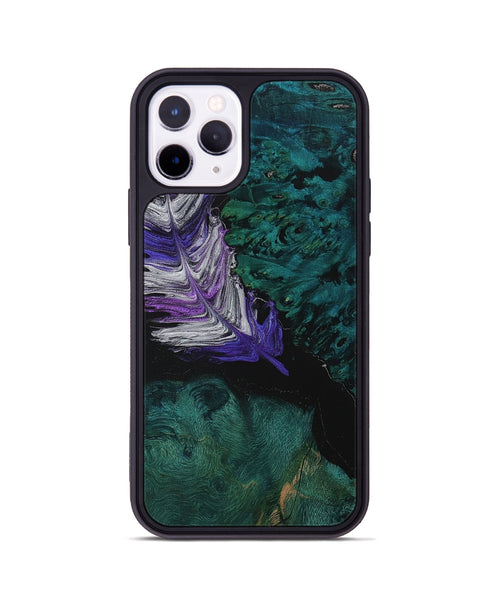 iPhone 11 Pro Wood+Resin Phone Case - Nataly (Feather, 707432)