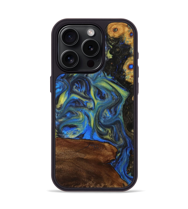 iPhone 15 Pro Wood+Resin Phone Case - Piper (Mosaic, 707549)