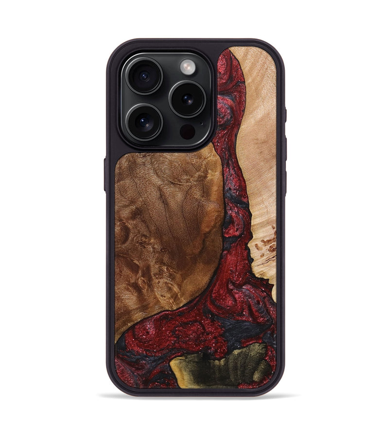 iPhone 15 Pro Wood+Resin Phone Case - Maci (Mosaic, 707555)