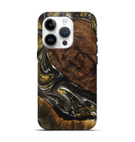 iPhone 15 Pro Wood+Resin Live Edge Phone Case - Sandy (Black & White, 707798)