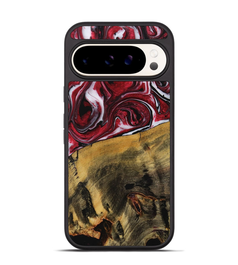 Pixel 9 Pro Wood+Resin Phone Case - Natasha (Red, 707855)