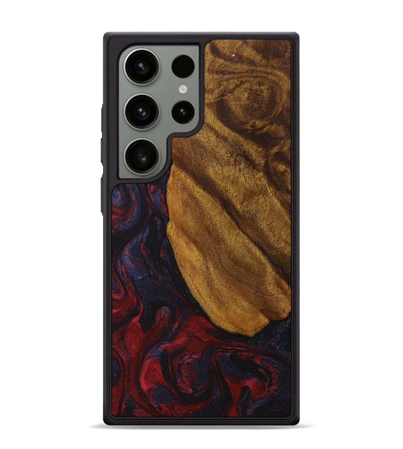 Galaxy S24 Ultra Wood+Resin Phone Case - Paola (Red, 707891)