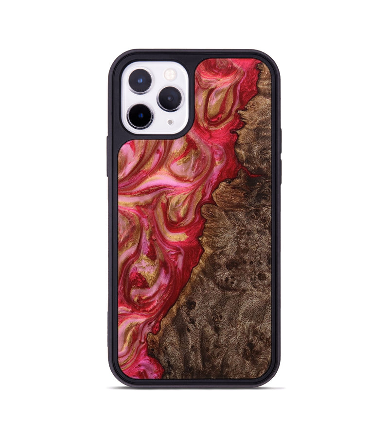 iPhone 11 Pro Wood+Resin Phone Case - Camryn (Red, 707911)