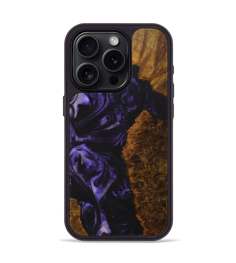 iPhone 15 Pro Wood+Resin Phone Case - Gabriel (Mosaic, 707976)