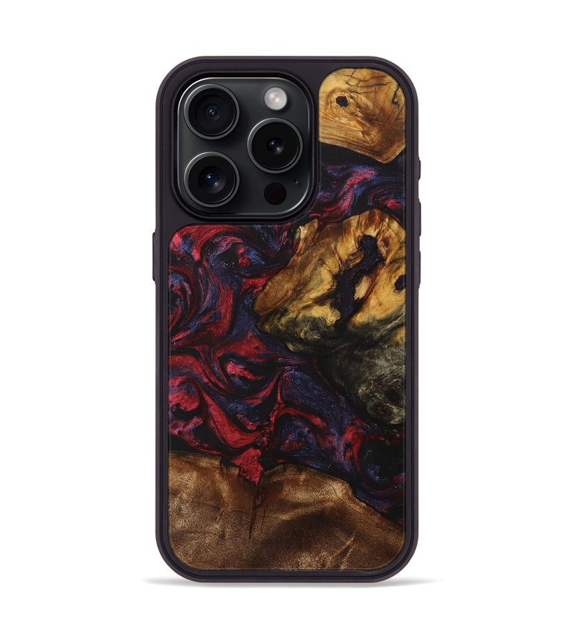 iPhone 15 Pro Wood+Resin Phone Case - Cheyanne (Mosaic, 707984)