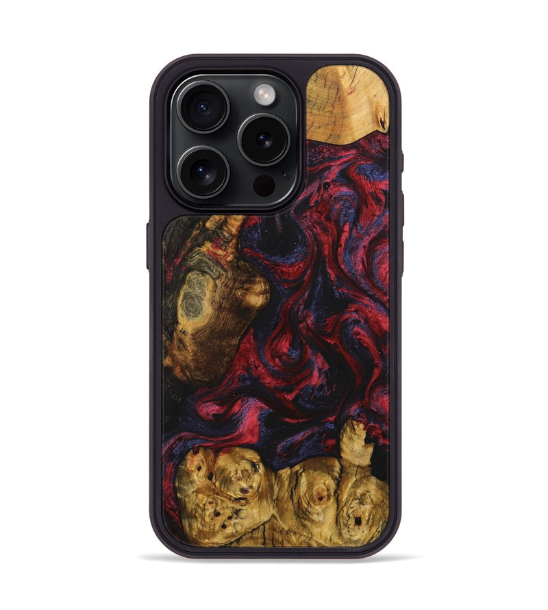 iPhone 15 Pro Wood+Resin Phone Case - Asia (Mosaic, 707988)