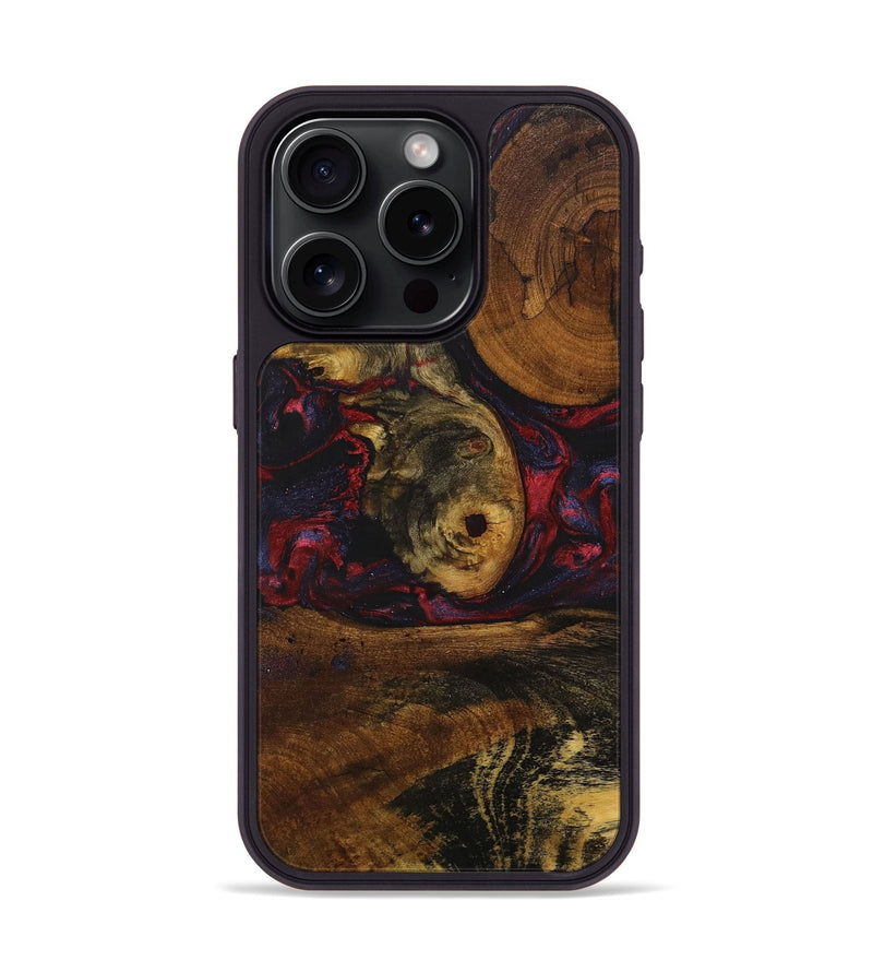 iPhone 15 Pro Wood+Resin Phone Case - Angelina (Mosaic, 707996)