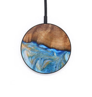 Circle Wood+Resin Wireless Charger - Cory (Teal & Gold, 708046)