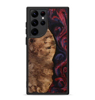 Galaxy S22 Ultra Wood+Resin Phone Case - Lamont (Red, 708158)