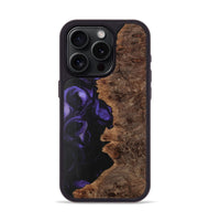 iPhone 15 Pro Wood+Resin Phone Case - Leslie (Purple, 708164)