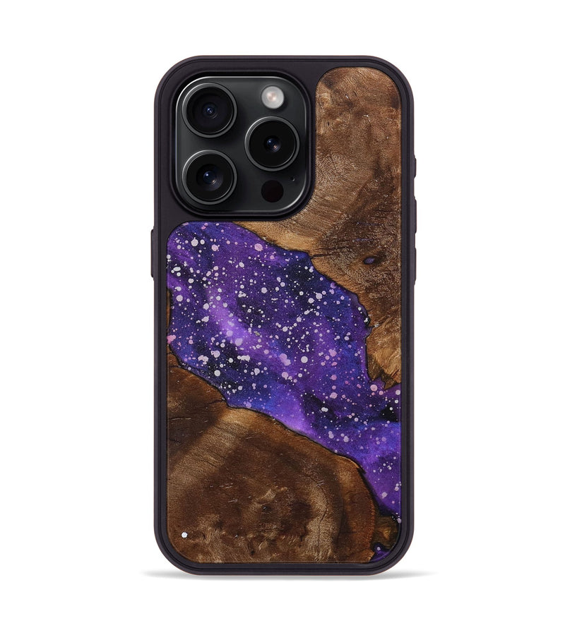 iPhone 15 Pro Wood+Resin Phone Case - Krystle (Cosmos, 708195)