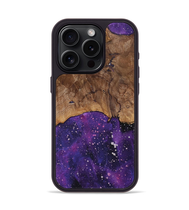 iPhone 15 Pro Wood+Resin Phone Case - Amiyah (Cosmos, 708198)