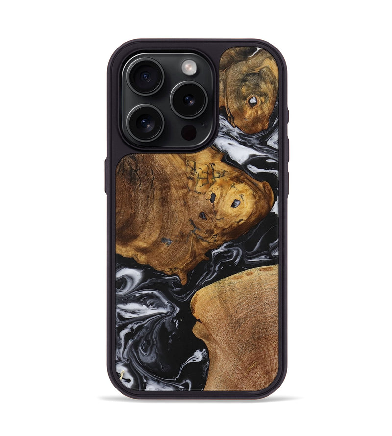 iPhone 15 Pro Wood+Resin Phone Case - Cassie (Mosaic, 708231)
