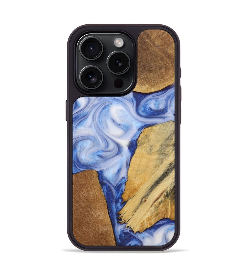iPhone 15 Pro Wood+Resin Phone Case - Brittani (Mosaic, 708236)