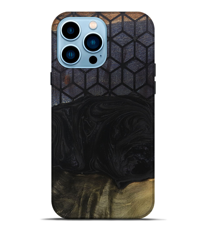 iPhone 14 Pro Max Wood+Resin Live Edge Phone Case - Rex (Pattern, 708424)