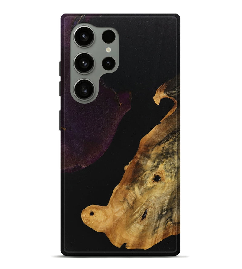 Galaxy S24 Ultra Wood+Resin Live Edge Phone Case - Dawson (Pure Black, 708464)