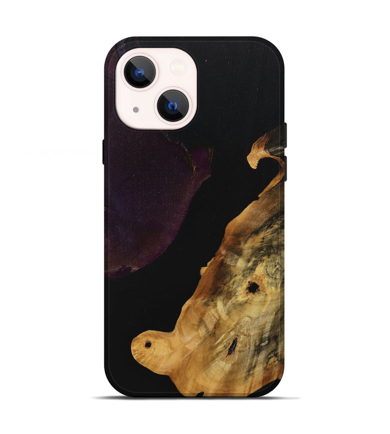 iPhone 13 Wood+Resin Live Edge Phone Case - Dawson (Pure Black, 708464)