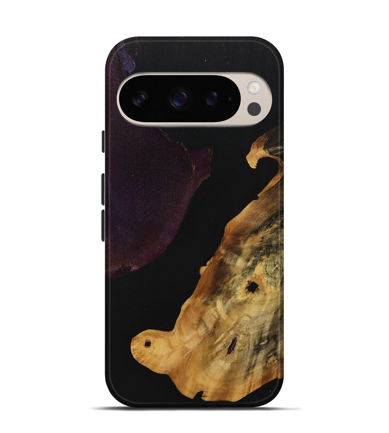 Pixel 9 Wood+Resin Live Edge Phone Case - Dawson (Pure Black, 708464)