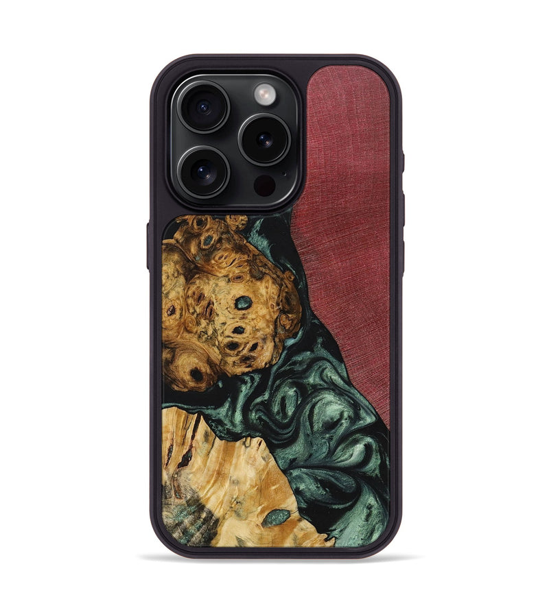 iPhone 15 Pro Wood+Resin Phone Case - Catina (Mosaic, 708550)