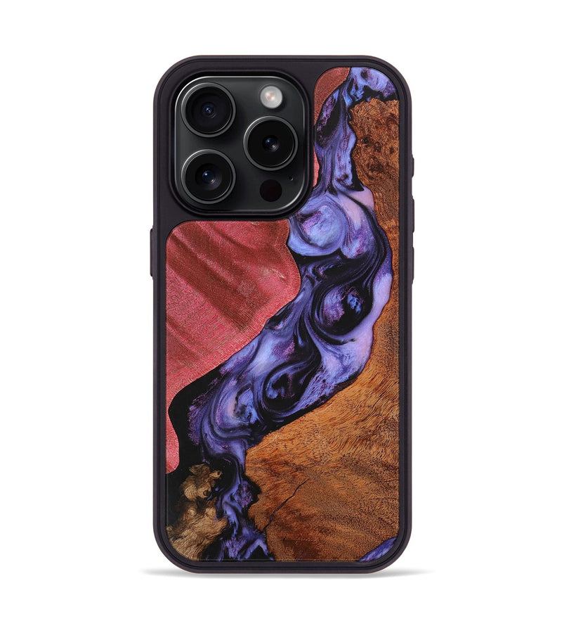 iPhone 15 Pro Wood+Resin Phone Case - Simon (Mosaic, 708662)