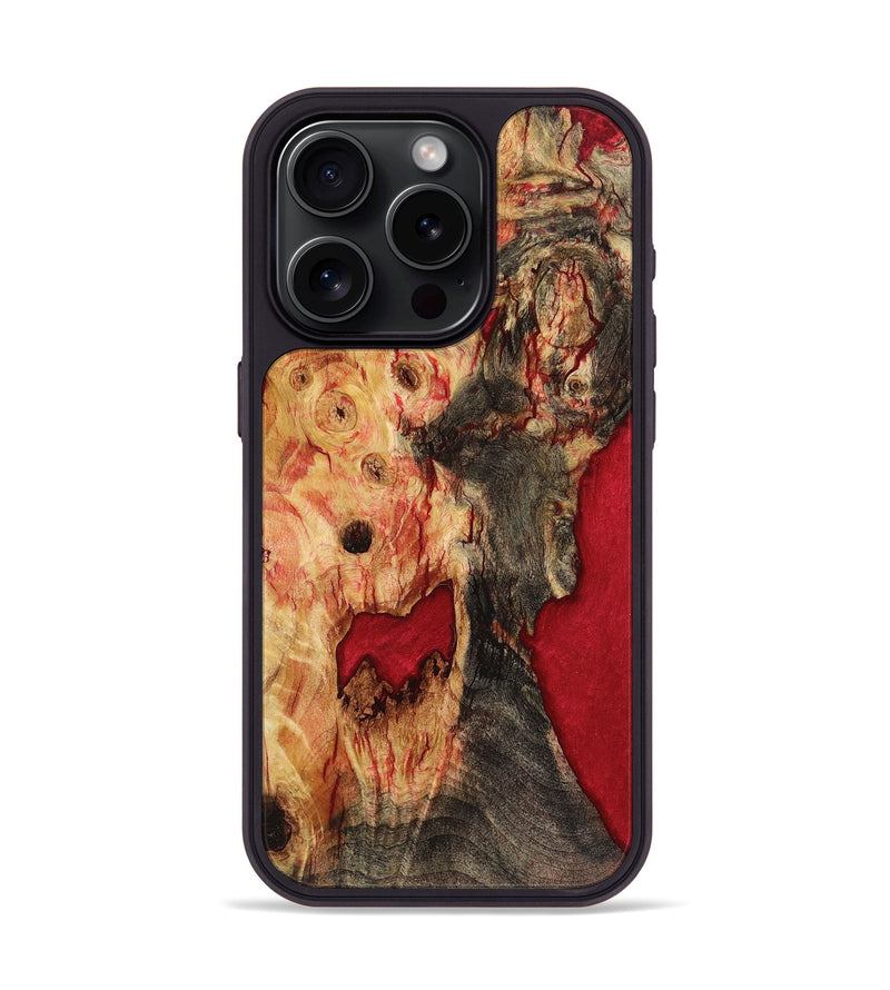 iPhone 15 Pro Wood+Resin Phone Case - Mya (Wood Burl, 708664)