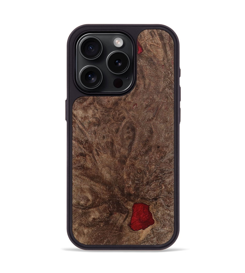 iPhone 15 Pro Wood+Resin Phone Case - Mae (Wood Burl, 708673)