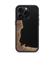 iPhone 15 Pro Wood+Resin Phone Case - Norman (Pure Black, 708851)