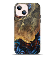 iPhone 14 Plus ResinArt Live Edge Phone Case - Summer (Teal & Gold, 708899)