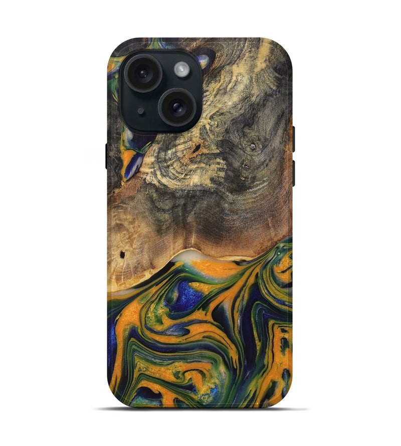 iPhone 15 ResinArt Live Edge Phone Case - Ross (Blue, 708901)