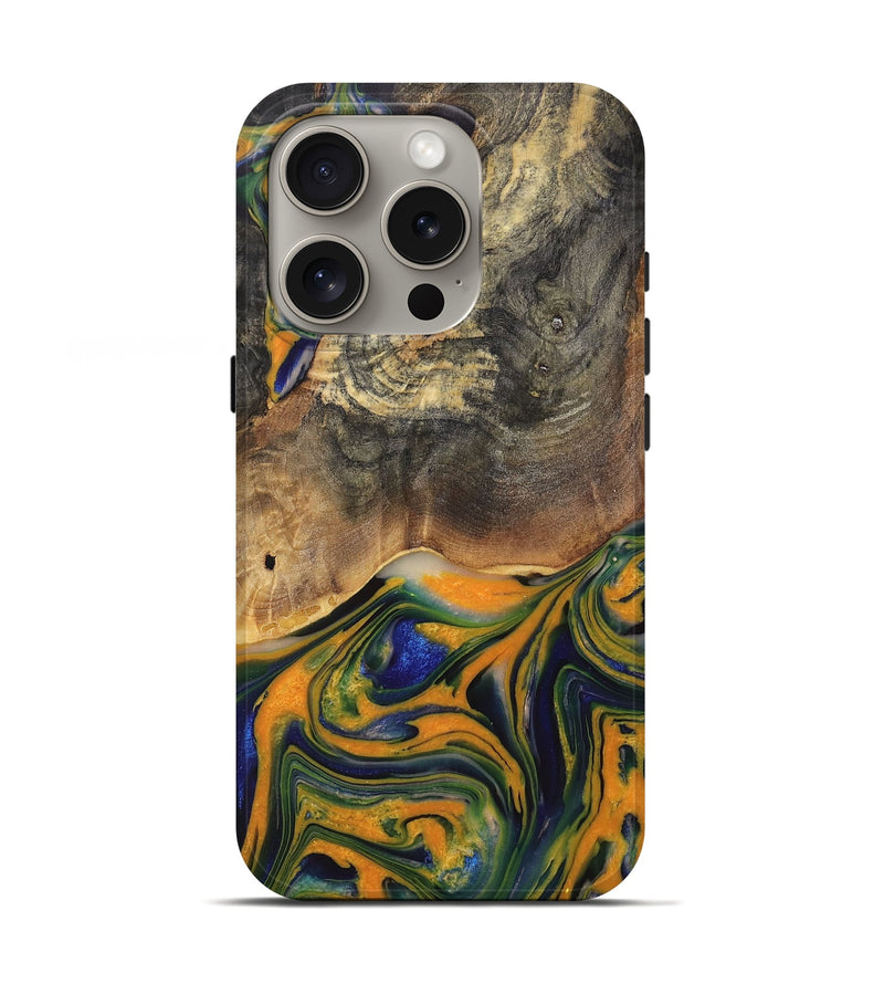 iPhone 16 Pro ResinArt Live Edge Phone Case - Ross (Blue, 708901)