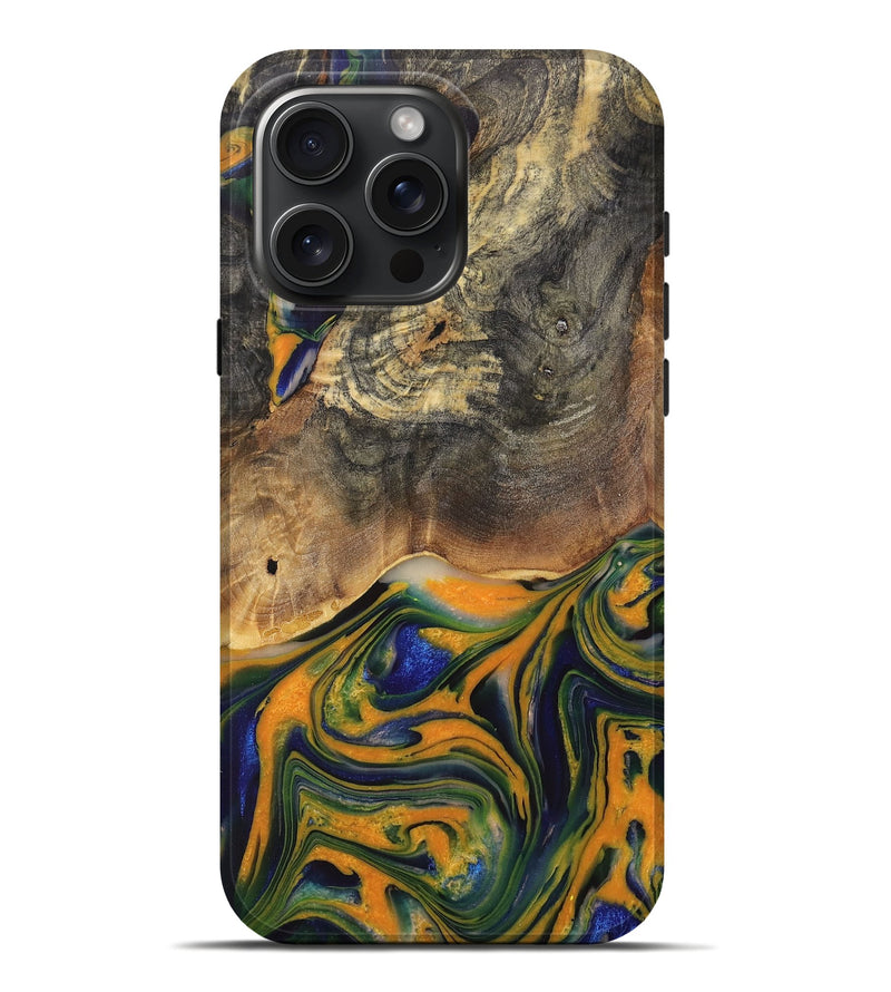 iPhone 16 Pro Max ResinArt Live Edge Phone Case - Ross (Blue, 708901)